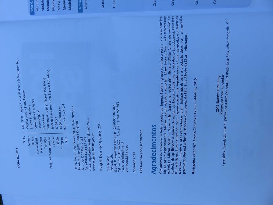 HotSpot7 - Inglês - Students Book, Workbook, Grammar book - LeiriLivro