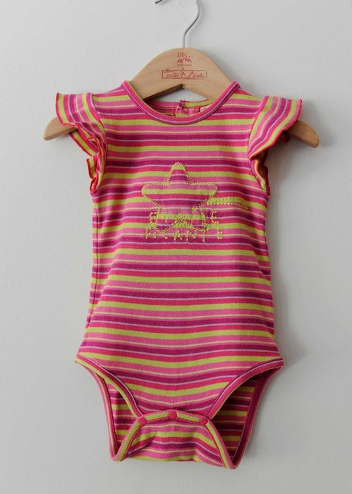 Body de manga curta da Du Pareil au Même (6 meses)