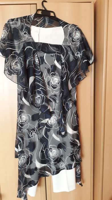 Komplet spodnie +tunika asymetryczna