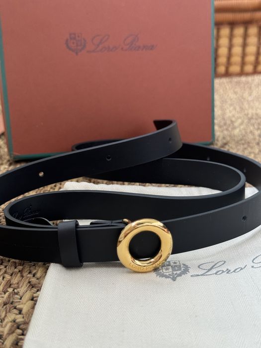 Pasek czarny 80cm loro piana massimo dutti zara la mania ralph lauren