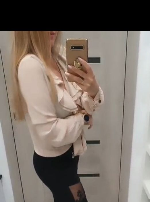 Koszula falbana beżowa