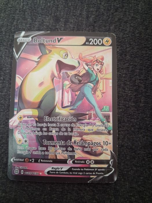 Karta pokemon   boltund  V  TG13/TG30  trainer   Gallery full art holo  ESP