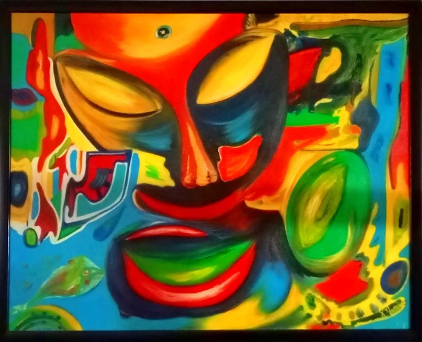 Grande pintura a óleo com assinatura（Múltiplos）