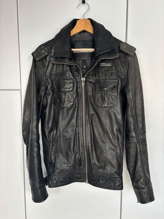 Kurtka skórzana męska S Superdry