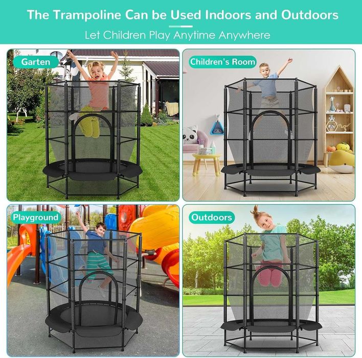 Nowa mała trampolina / skoczek / 140CM / skocznia / czarna !A2821!