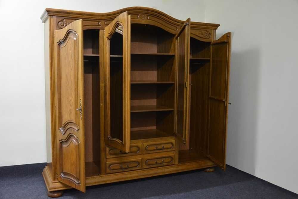 Piękna Sypialnia Dębowa / Meble / Łóżko / Szafa Komoda Szafki Nocne