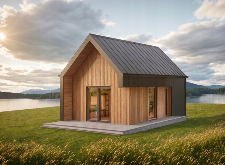 Cieply domek 35m2 na zgloszenie technologia szkieletowa