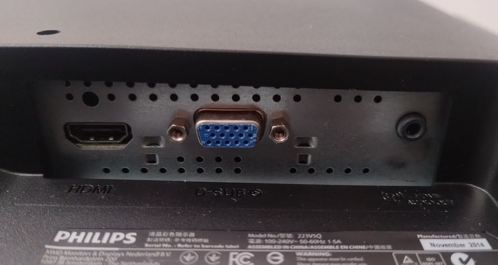 Monitor Philips 223V5 LED 21,5"