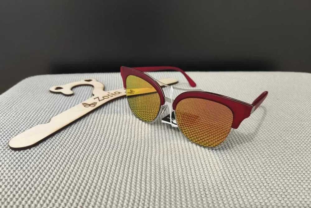 Modne nowe czerwone okulary dla kobiet przeciwsłoneczne UV400 hit 6.