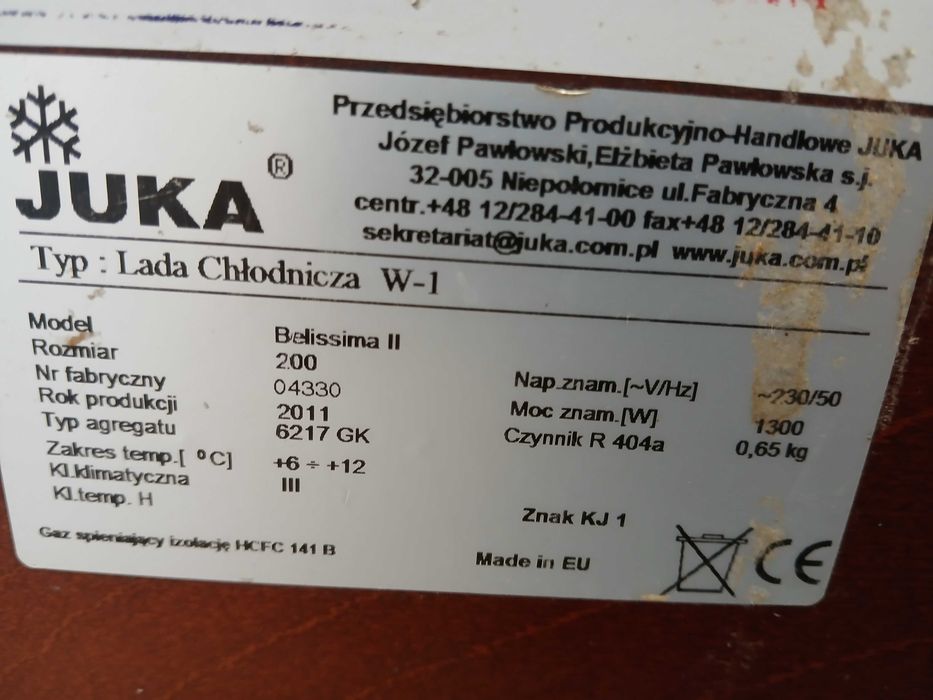 Witryna cukiernicza, lada chłodnicza ciastkarnia