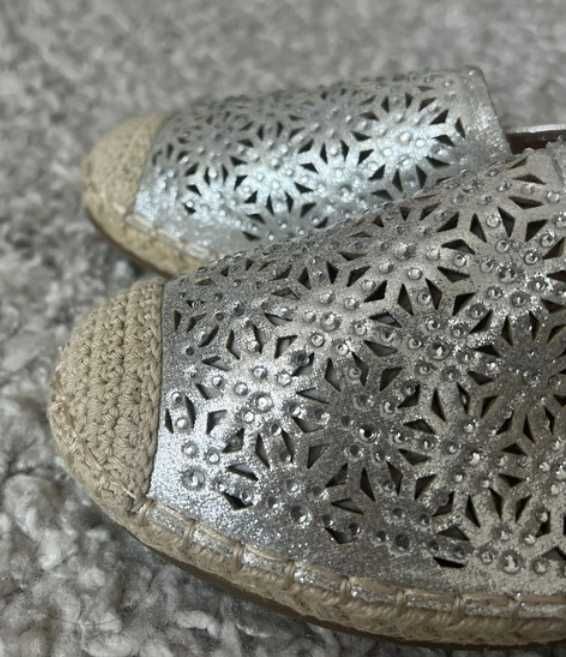 Espadryle srebrne