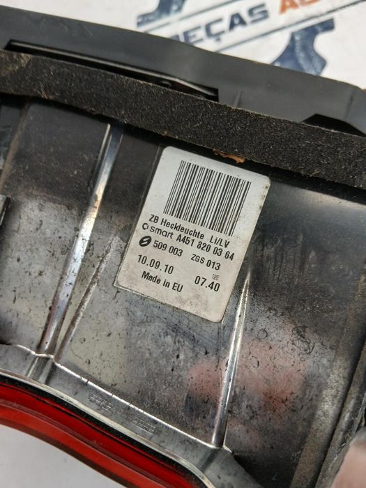 FAROLIM ESQUERDO BRANCO SMART FOR TWO ANO: 2008