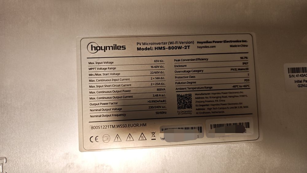 Microinversor Hoymiles HMS 800W 2T