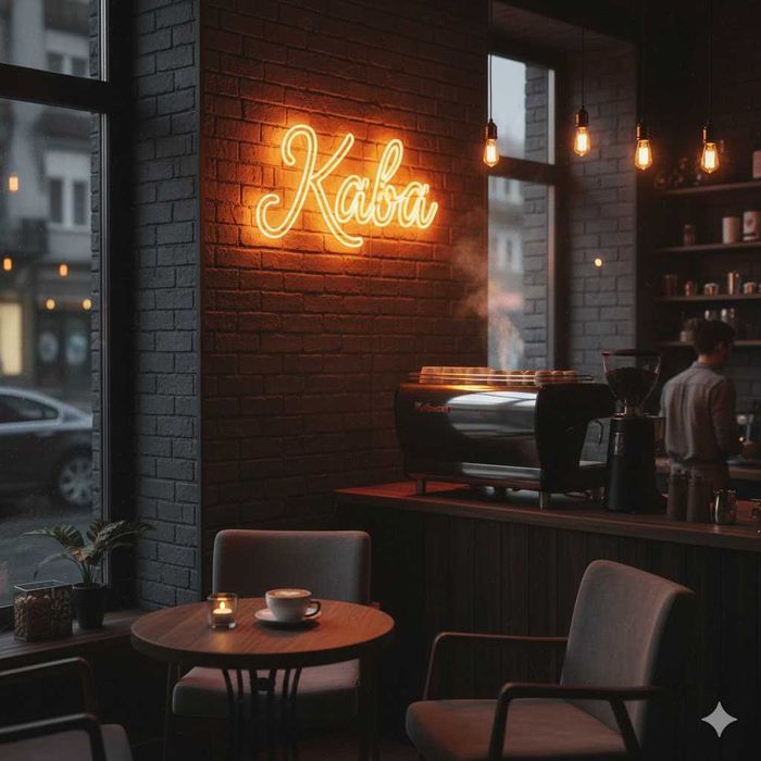 Неонова вивіска «Кава» | LED | Для кав’ярні | Під замовлення