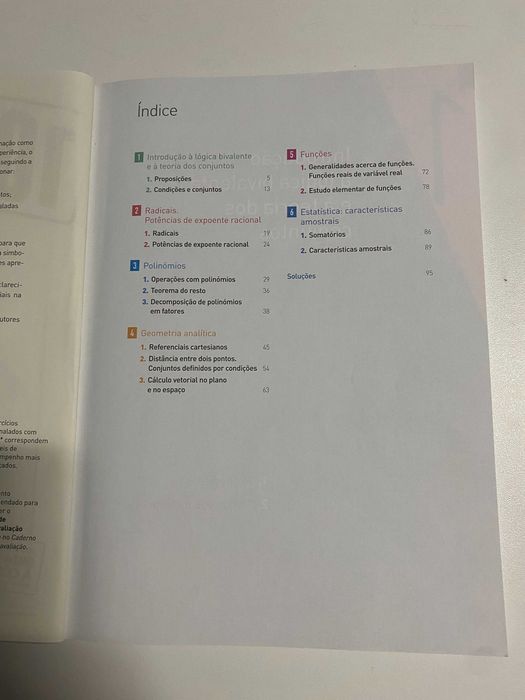 Novo Espaço Matemática 10º, caderno aluno, muito bom estado