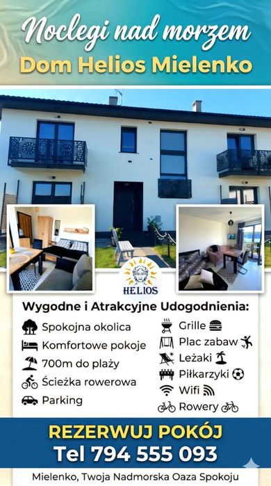Noclegi nad morzem Mielenko/Mielno pokoje, studio,wakacje,urlop