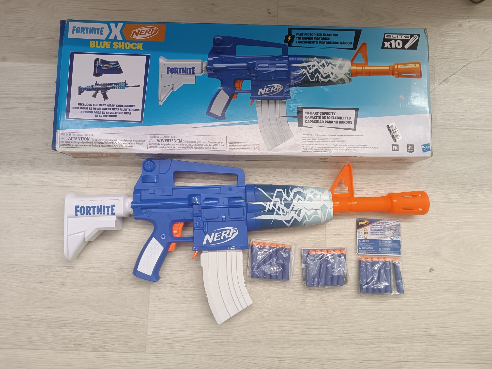 NERF Fortnite Blue Shock Dart Blaster - F4108