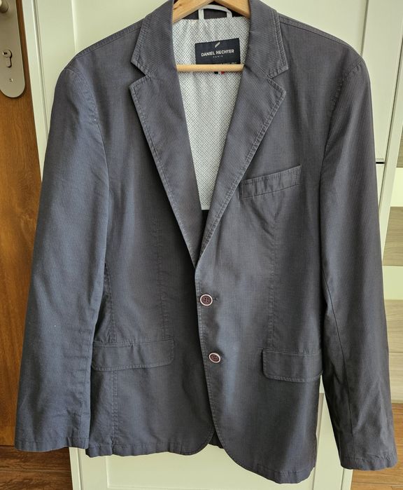 Marynarka męska; L/50; Daniel Hechter; grafitowa, bawełna
Rozmiar: L/5