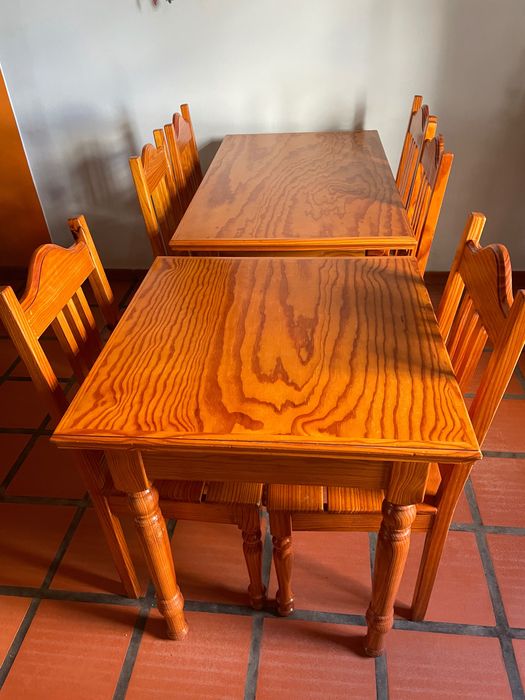 Mesas e cadeiras Restaurante Madeira Maciça
