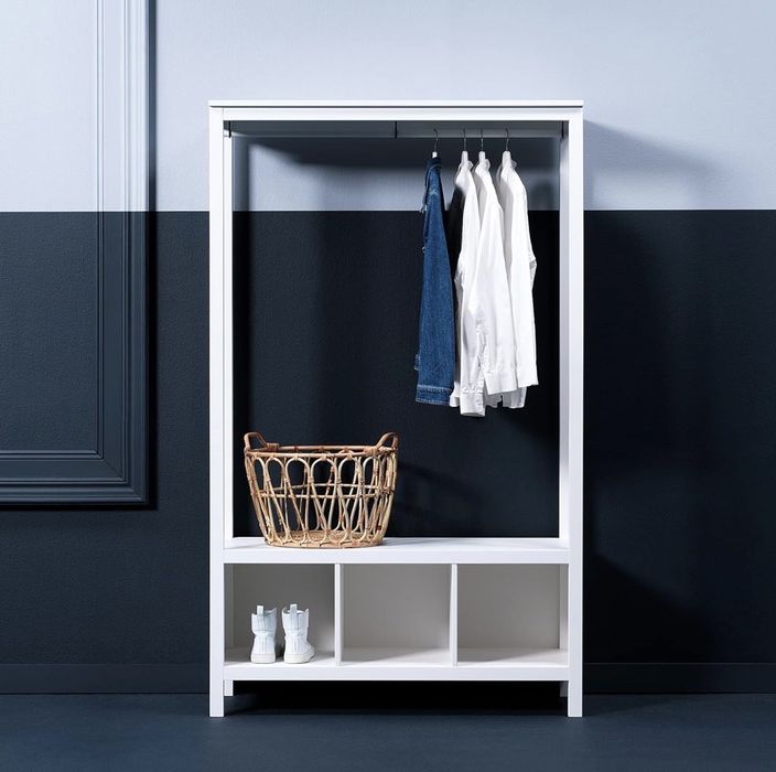 Roupeiro aberto branco hemnes ikea