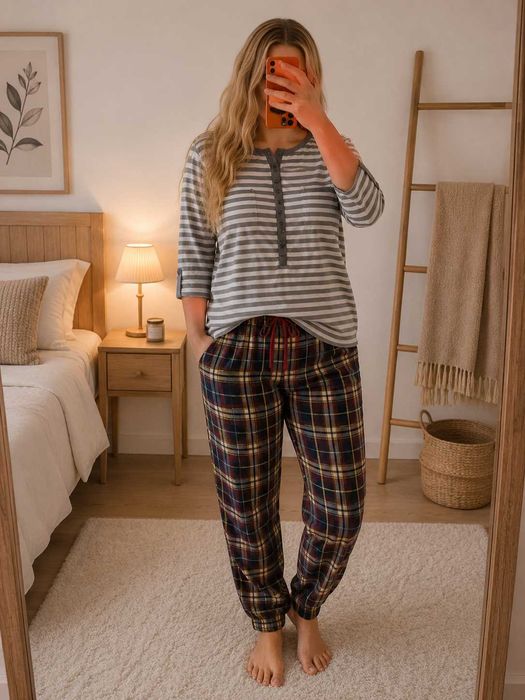 Triumph Koszula Nocna Piżamowa 42 Bawełna Cozy Homewear Damska