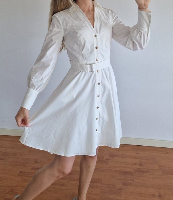 Branco Guess Marciano Women's Cameron Poplin, vestido de casamento