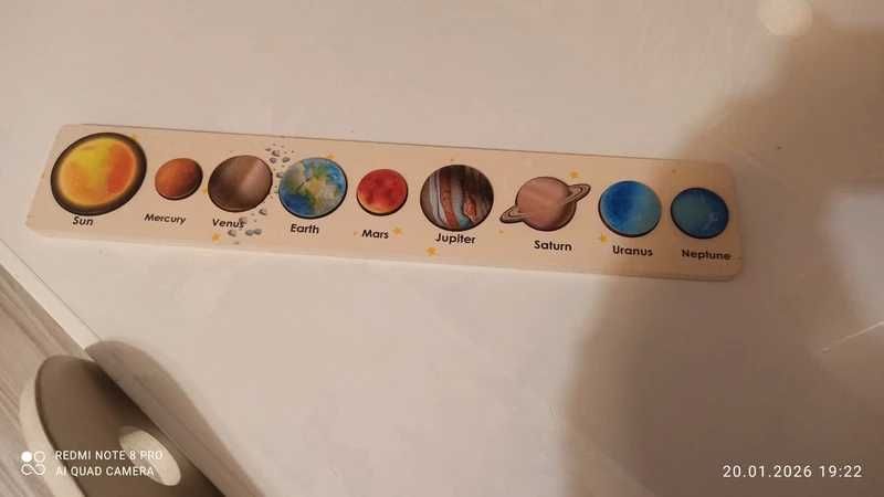 układ słoneczny Montessori planety