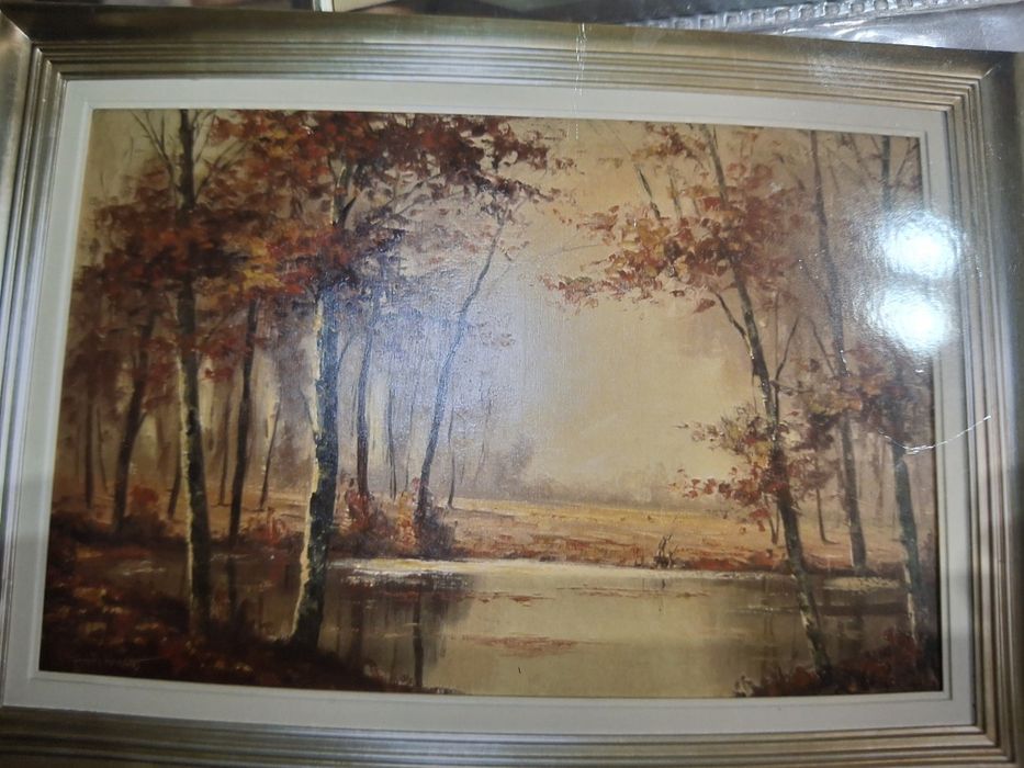 Grande oleo paisagem Gomes Martins quadro pintura