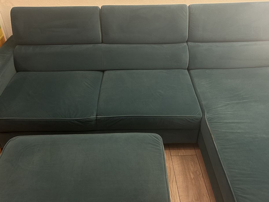 Naroznik regulowane zaglowki welur nozki pufa