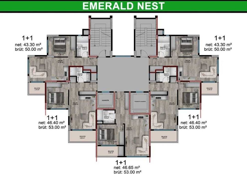 ЛЮКС! Премиум квартиры в Турции (Мерсин) у моря с видом! от 59 000 €
