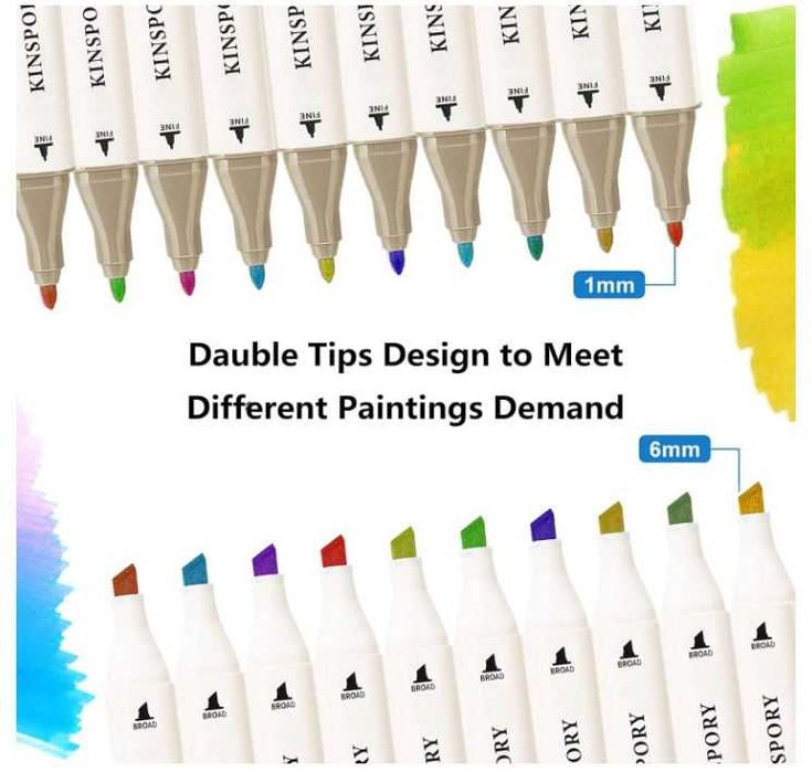 Zestaw 80 markerów podwójnych w walizce KINSPORY