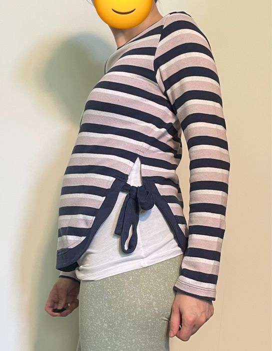 Sweter ciążowy w paski XS/S