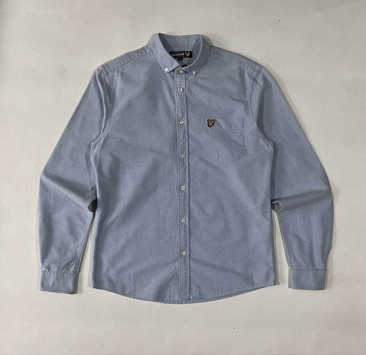 Голуба сорочка рубашка синя лайл скотт lyle & scott розмір s оригінал