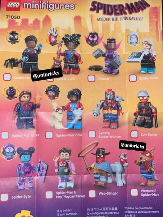 ОПОЗНАННЫЕ Lego minifigures series 25/26/27/28 SpiderMan/F1/Marvel/DND