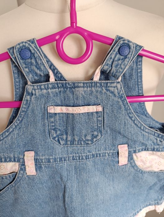 Sukienka dla dziewczynki w stylu retro vintage jeansowa