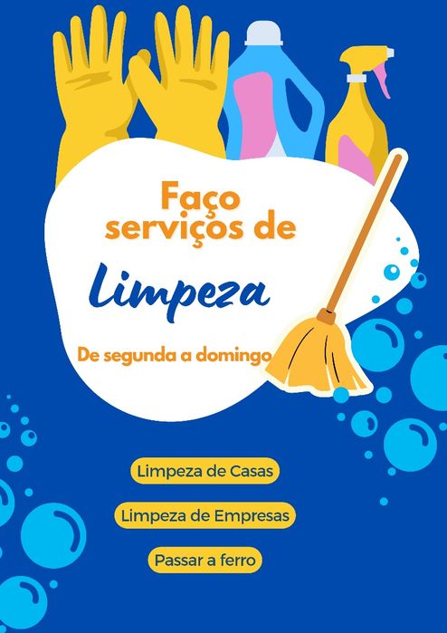 Faço serviços de limpeza