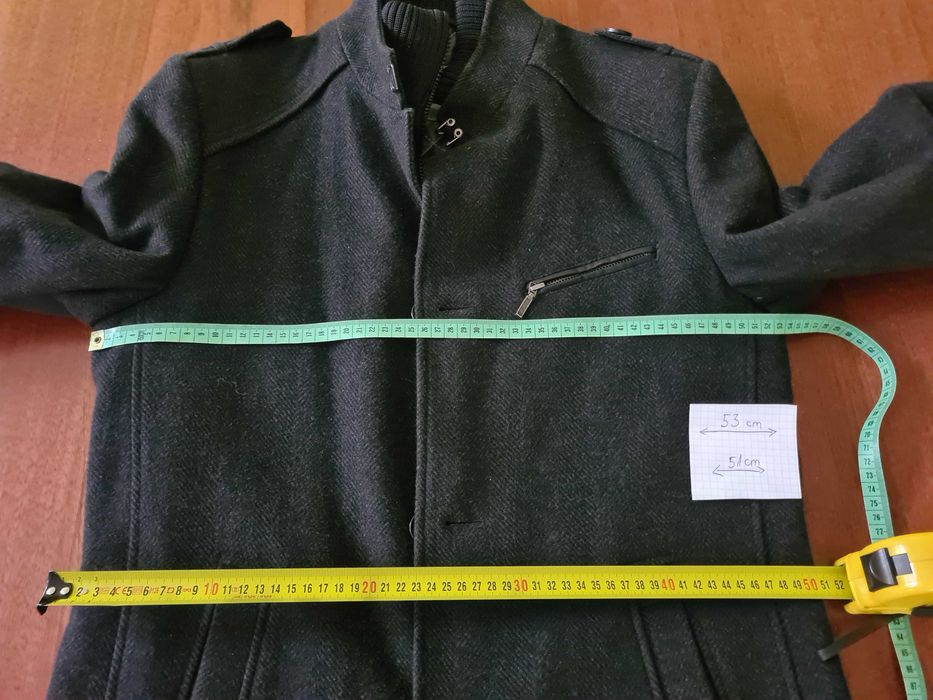 Kurtka męska, krótki płaszcz Lavard wełna z kaszmirem 48 /176