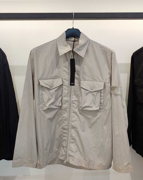 Сорочка STONE ISLAND 103F2 Ghost Piece Cotton Overshirt Beige