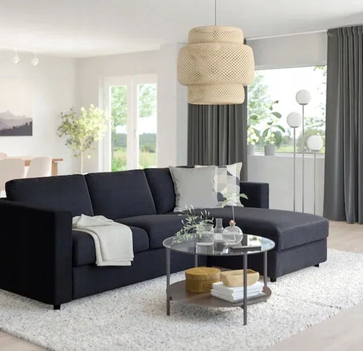 Nowa 1/2 Ceny 2 kolory, sofa 3 os. VIMLE z Ikea beż lub czarnoniebiesk