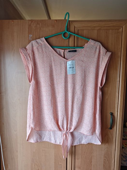 Bluzka biało-pomarańczowa rozmiar 38 M C&A