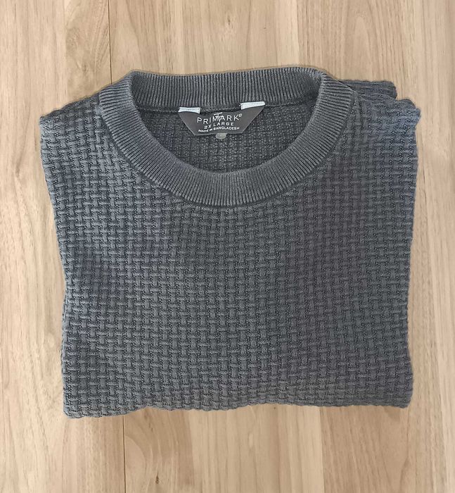 Sweter bawełniany Primark XXL szary