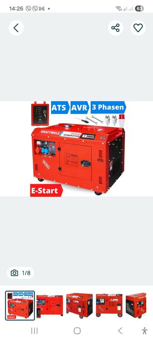 Дизельний генератор 12.8 кВт/3-фаз/ATS АВР/ SDG16000S KRAFTWELE .