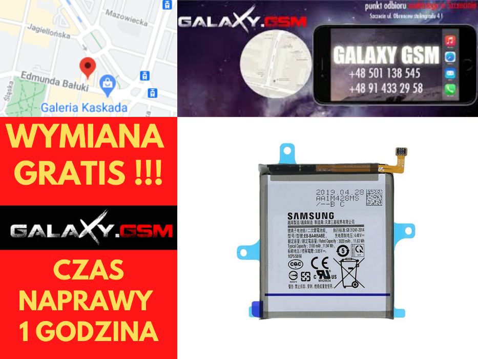 Samsung A40 A405F Bateria Nowa Oryginalna Wymiana Gratis Szczecin