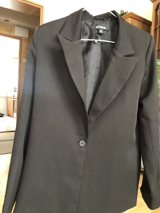 Elegancka  czarna marynarka oversize Pretty Little Thing