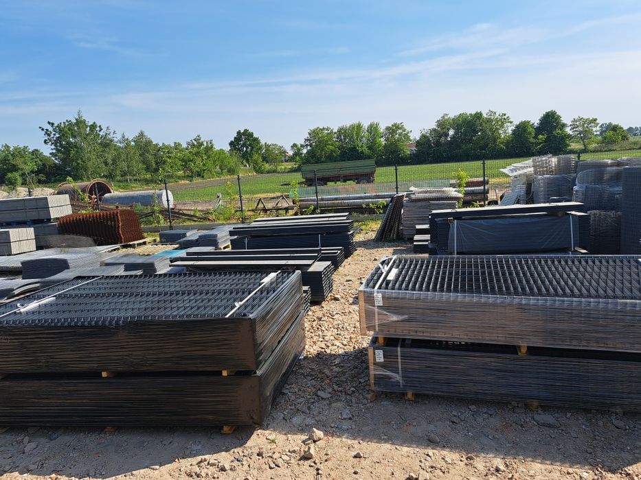 panele ogrodzeniowe 3D h-123cm fi 4mm, furtka,brama,słupki ,malowane