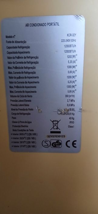 Ar condicionado 12000 TU/h