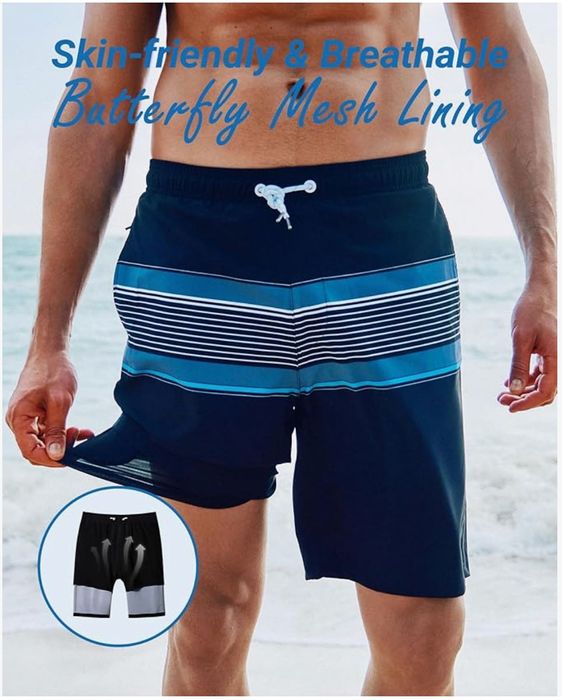 Męskie szorty kąpielowe/plażowe, czarnoszare, rozmiar L ARCWEG