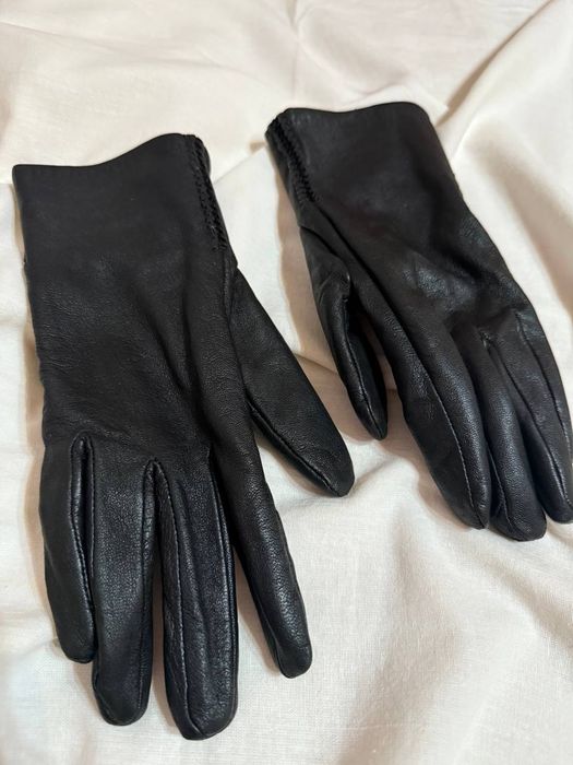 Шкіряні жіночі рукавиці S-M