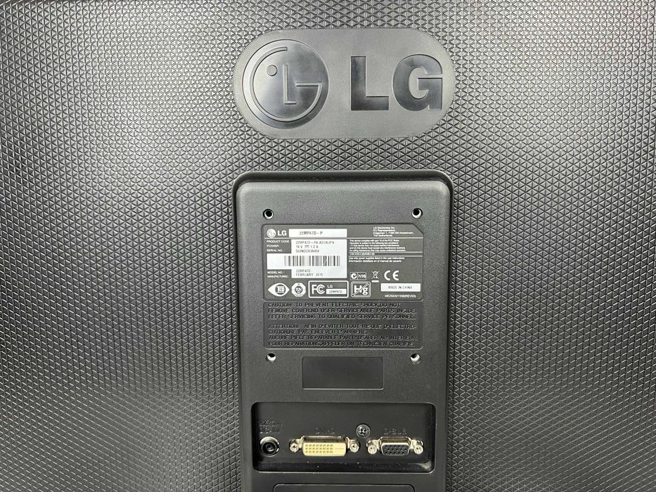 Monitor LG FLATRON 22MP47D-P + zasilacz UK/UE + D-SUB