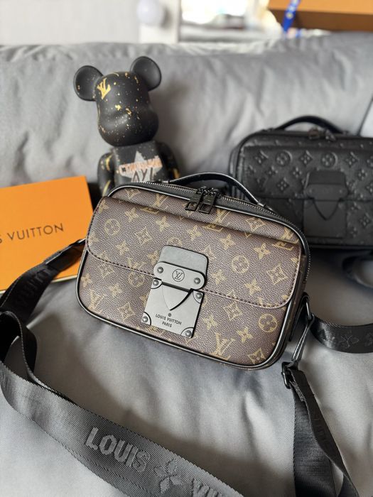 Сумка мужская женская коричневая Louis Vuitton S Lock messenger bag lv